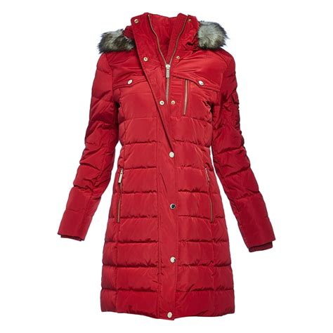 michael kors red winter coat|michael kors winter coats women's.